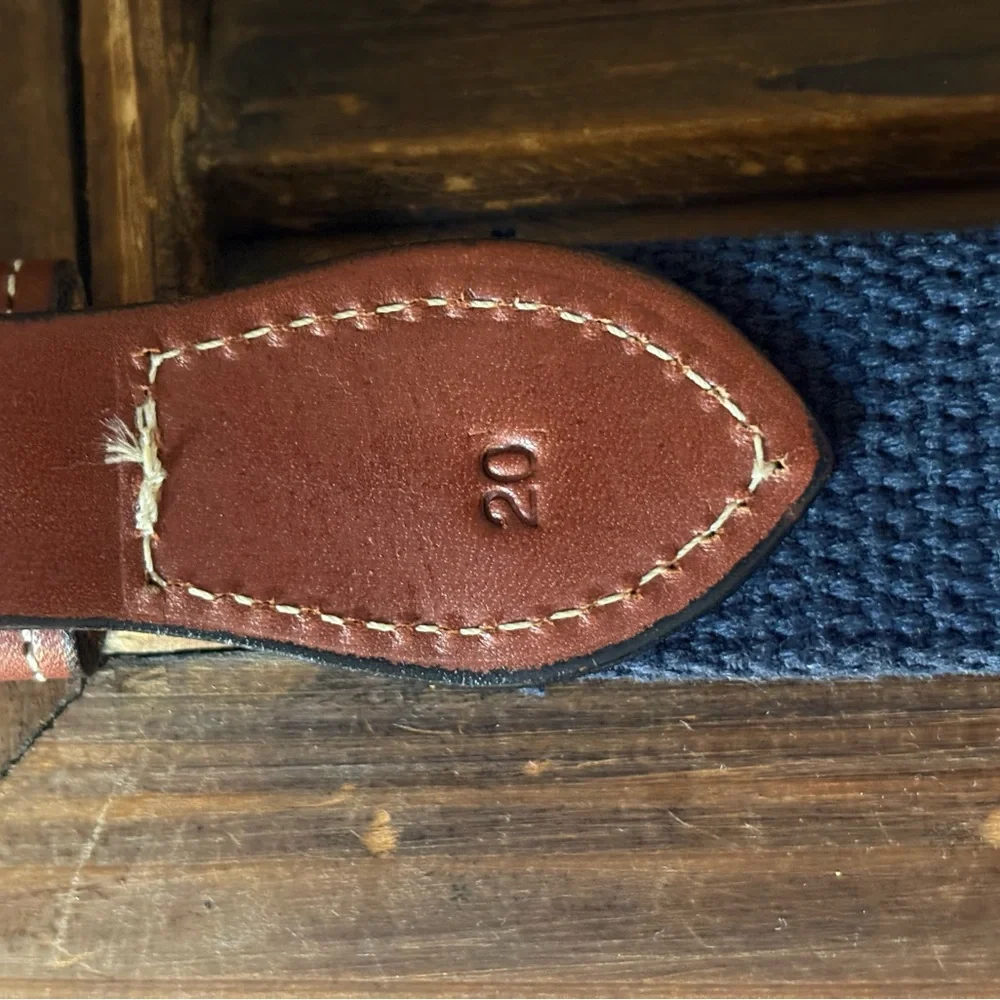 Clemson Boys Orange Paw Print Logo Belt With Navy Webbing Size 20 Waist